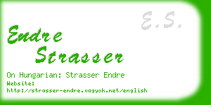 endre strasser business card